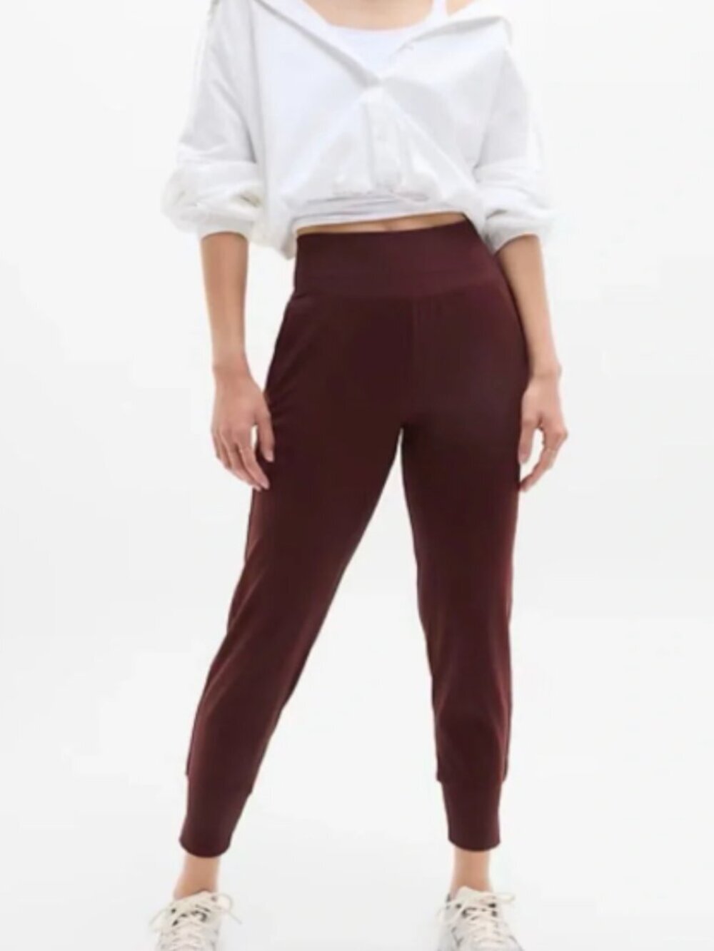 ATHLETA VENICE HIGH RISE JOGGER Burgundy Size Small